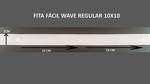 FITA FÁCIL WAVE - 10X10 (REGULAR) - BRANCO- ROLO COM 50 METROS