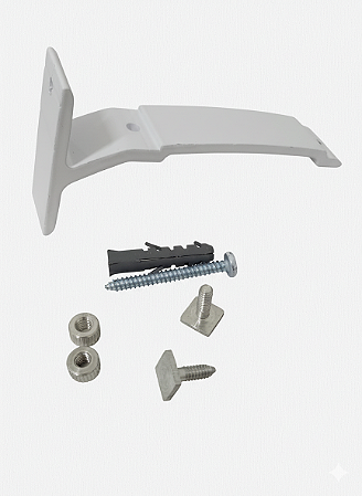 SUPORTE EXTRUDADO DUPLO - ALUMINIO - BRANCO - UNIDADE