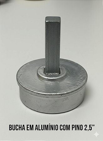 BUCHA 2 1/2 POLEGADA LISA ALUMINIO COM PINO - COM 4 UNIDADES