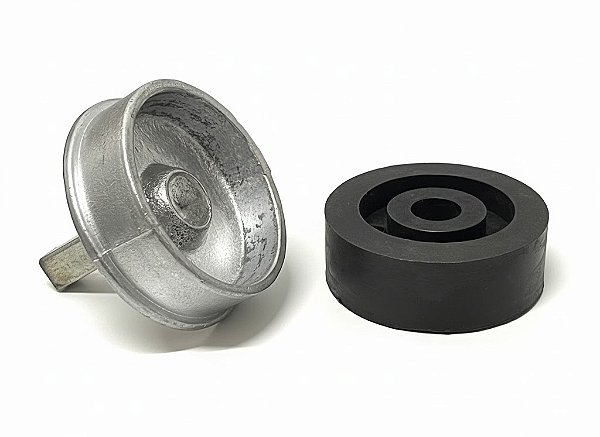 KIT BUCHA 3 POLEGADA LISA ALUMINIO COM PINO E BUCHA Nº 3 LISA PLÁSTICA COM FURO