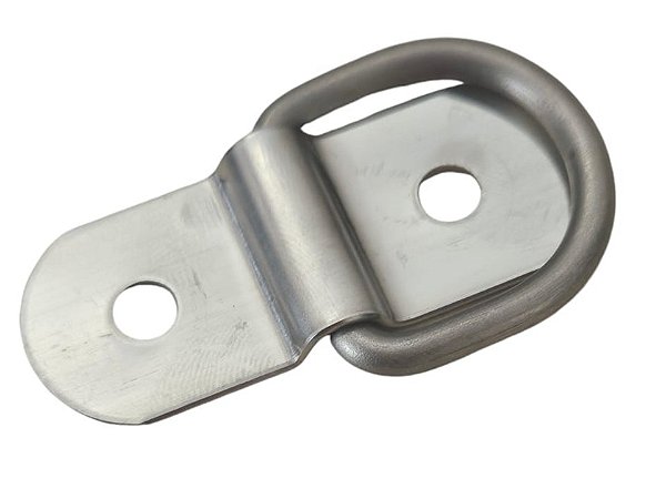 PITÃO COM MEIA ARGOLA DE TOMBAR PARA FIXAÇÃO DE TOLDO - 25MM X 25MM INOX - COM 50 UNIDADES