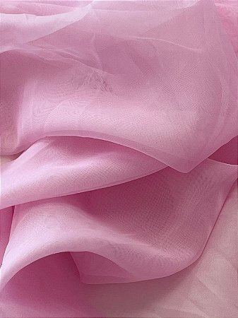 1 METRO TECIDO VOIL LISO - ROSA - LARGURA 3 METROS