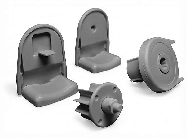 Kit Comando para Persiana/ Cortina Rolo - 28 - Linha Plus - Cor Cinza - PACOTE COM 01 UNIDADE