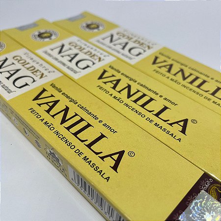 Incenso Golden Nag Vanilla - Energia calmante e amor
