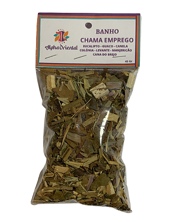 Banho de Ervas Naturais Chama Emprego 45gr