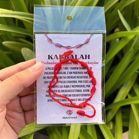 Pulseira Kabbalah dos 7 nós - Amuleto de Proteção e Prosperidade