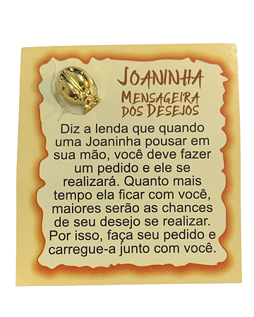 Mini Talismã da Sorte Joaninha (mensageira dos desejos)