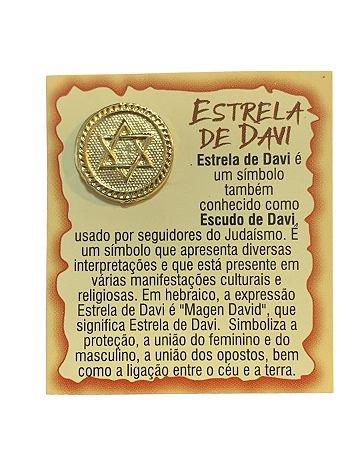 Mini Talismã da Sorte Estrela de Davi