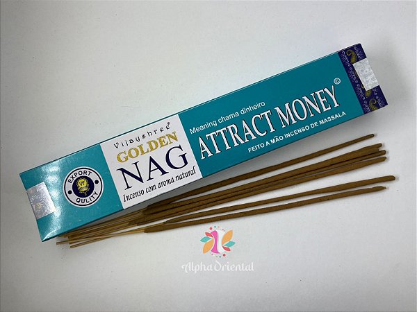 Incenso Golden Nag Attract Money (Unitário)