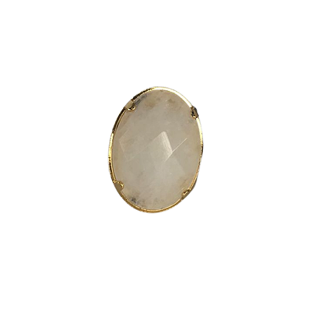 Anel Grande - Quartzo Branco - Sabedoria e Cura