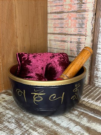 Tigela Tibetana Indiana - Preta