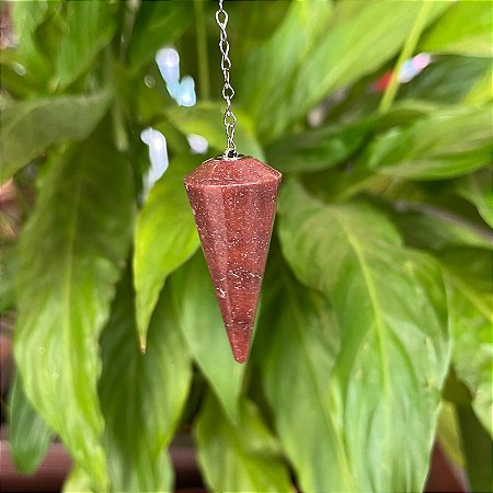 Pêndulo de Jaspe Vermelho
