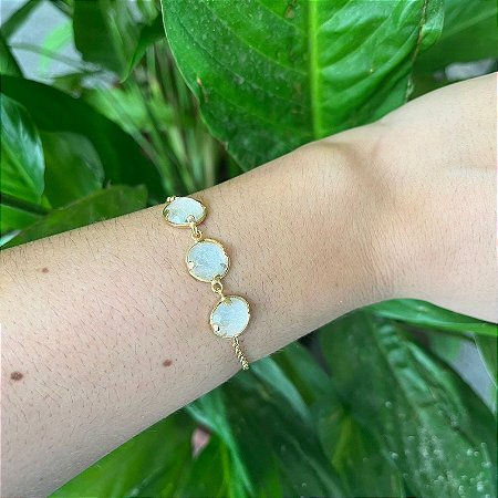Bracelete Quartzo Branco - Sabedoria e Cura