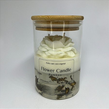 Vela Aromática Flower Candle - Bamboo