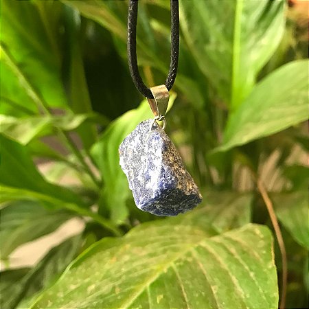 Colar de Pedra Sodalita Bruta