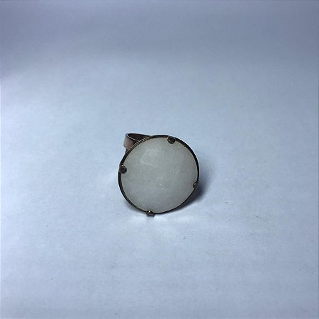 Anel Grande Quartzo Branco - Sabedoria e Cura