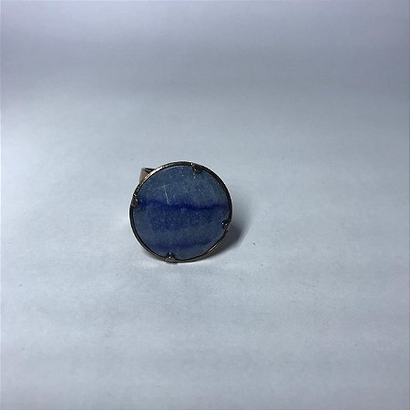 Anel Grande Quartzo Azul - Paz , tranquilidade e compreensão