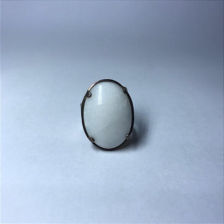 Anel Grande Quartzo Branco - Sabedoria e Cura