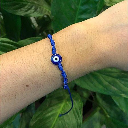 Pulseira Kabbalah 7 Nós - Olho Grego