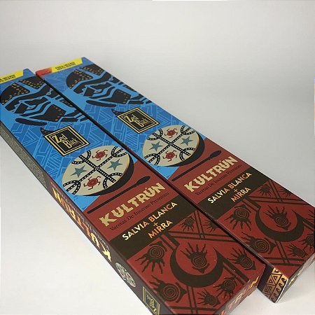 Incenso Kultrún Sálvia Branca e Mirra - Limpeza, Cura e Espiritualidade
