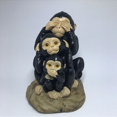 Trio Macacos Sábios 15cm