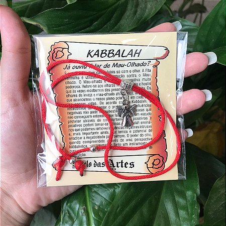 Pulseira Kabbalah Com Pingente Anjo - Proteção e Sorte
