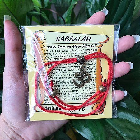 Pulseira Kabbalah Com Pingente Om - Proteção e Sorte