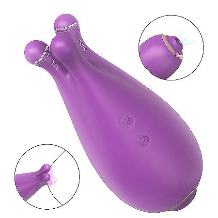 Vibrador de clitóris com Pulsação e Rotação - Kraken 7258