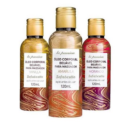 ÓLEO DE MASSAGEM BEIJÁVEL 120ML - SABORES