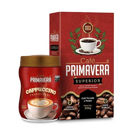 KIT com 1 Cappuccino Tradicional 200g + 1 Superior a Vácuo 500g