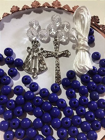 KIT TERÇO AZUL ROYAL / PRATA