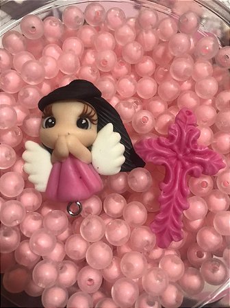 kit de biscuit menina com bolas foscas de miolo