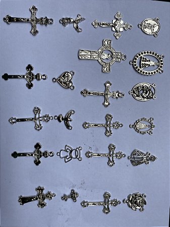 Combo de entremeio e cruz prata