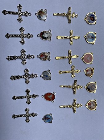 Combo com entremeio e cruz resinado