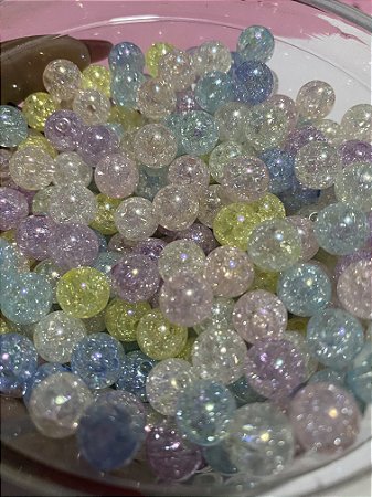 Bola 10 mm trincadinha irizada 50 gramas