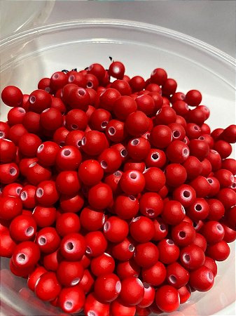 Bola emborachada vermelha 8mm- 50 gramas