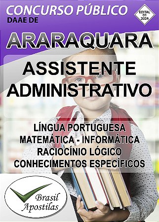 Araraquara, SP DAAE 2024 - Apostila para Assistente Administrativo