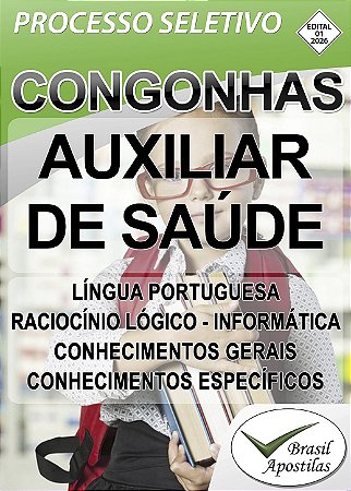 Congonhas, MG - 2026 - Apostilas para Auxiliar de Saúde, Técnico de Enfermagem, Professores PEB I e PEB I Maternal
