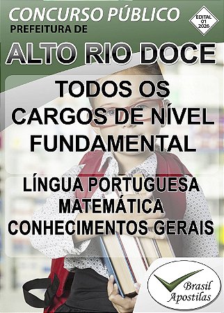Alto Rio Doce, MG - 2026 - Apostilas para ensino fundamental, médio e superior