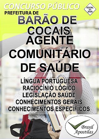 Barão de Cocais, MG - 2026 - Apostila para Agente Comunitário de Saúde e Agente de Combate às Endemias