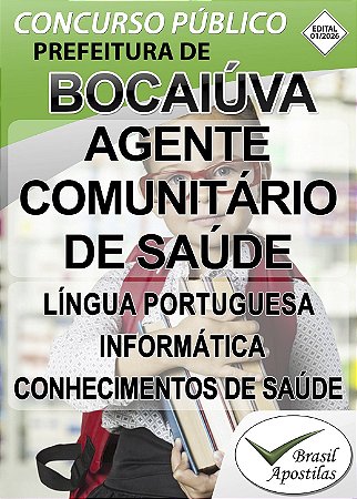Bocaiúva, MG - 2026 - Apostila para Agente Comunitário de Saúde (ACS)
