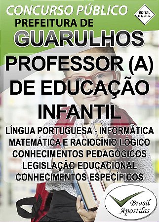 Guarulhos, SP - 2026 - Apostila para Professor de Educação Infantil
