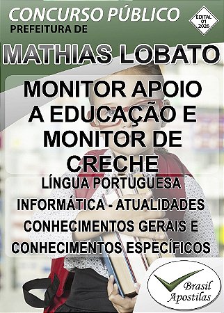 Prefeitura de Mathias Lobato, MG - 2026 - Apostila para ensino Fundamental, Médio e Superior