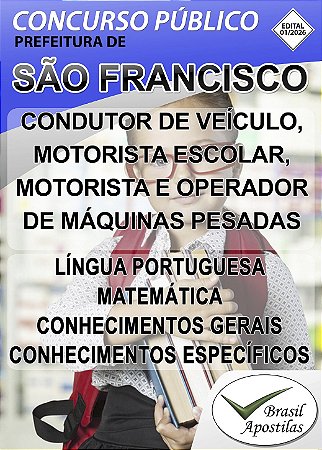 São Francisco, MG - 2026 - Apostilas para Ensino Fundamental, Médio e Superior