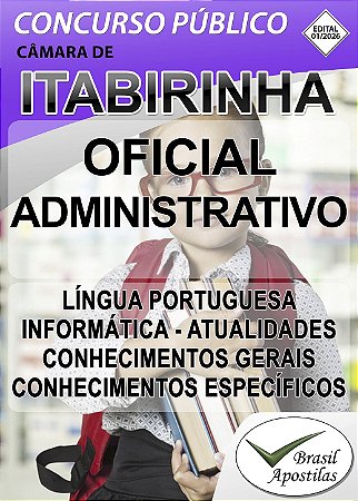 Itabirinha, Câmara de - 2026 - Apostila para Auxiliar de Serviços Gerais e Oficial Administrativo