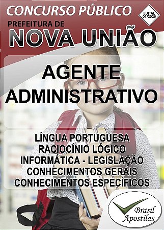Nova União, MG - 2026 - Apostila para Ensino Fundamental, Médio e Superior