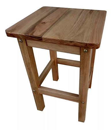 Tamborete / Banco / Banquinho De Madeira Maciça