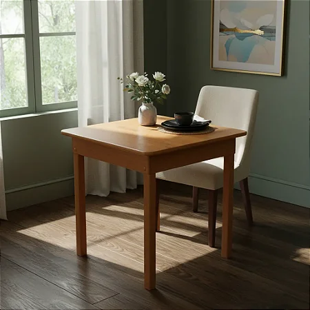 Mesa Rústica 70x70 Cm Quadrada Madeira Queima Estoque