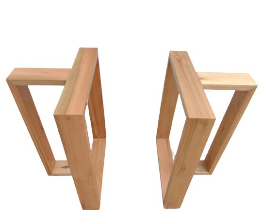 Base De Mesa Conjunto Em Madeira Maciça Eucalipto