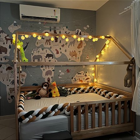 Cama Casinha Infantil - Tamanho Queen - Madeira Maciça